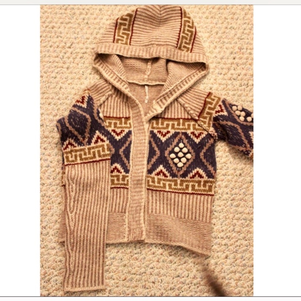 Free People Cropped Fair Isle Sweater
